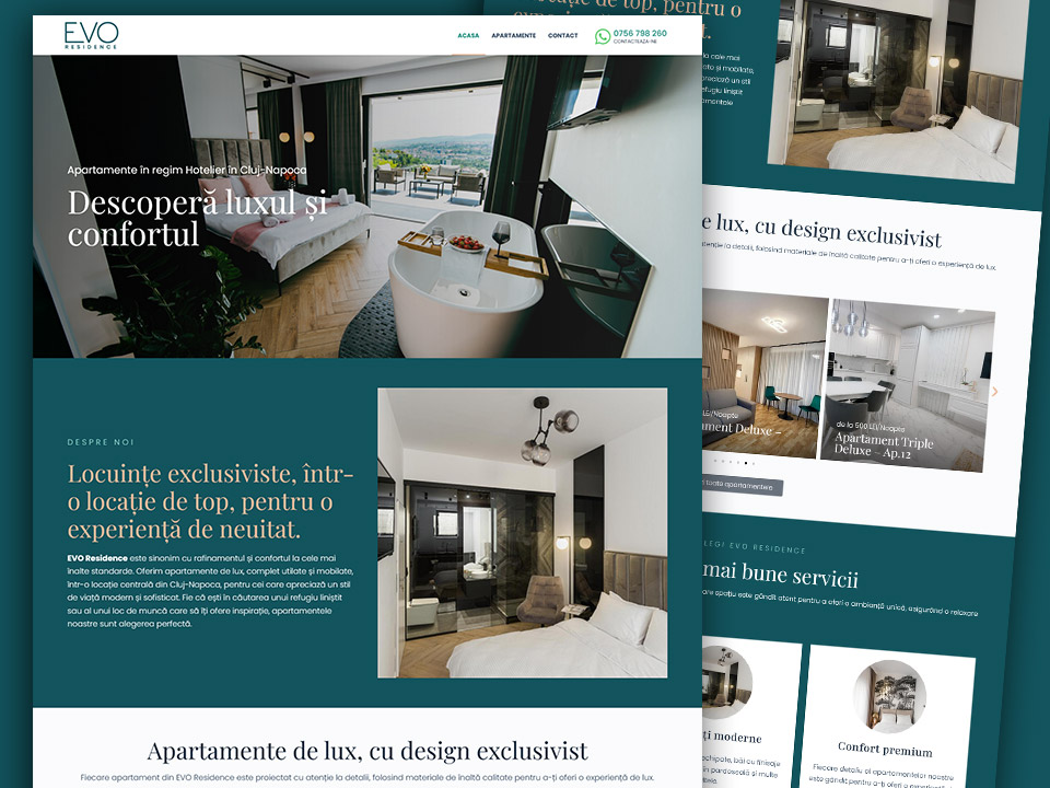 EVO Residence Apartaments rental website